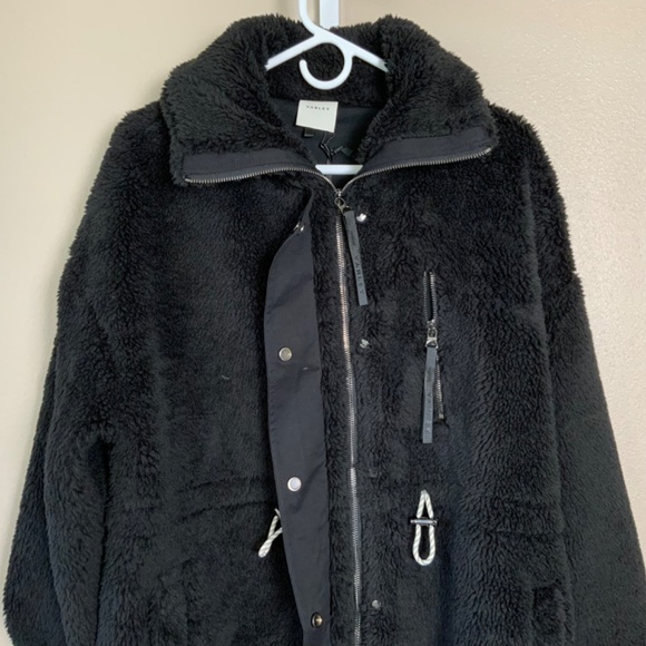 NWT Black Sherpa VARLEY Jones Coat - Picture 13 of 16